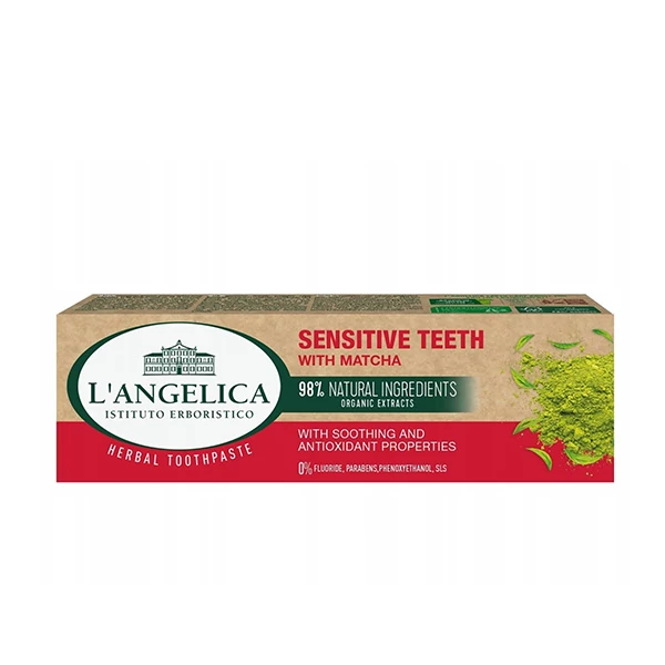 Зубна паста L'Angelica Sensitive Teeth з матча (75 мл.) ЄС