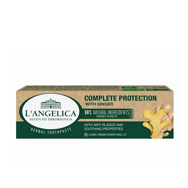 Зубна паста L'angelica Full Protection з імбиром проти зубного нальоту (75 мл.) ЄС