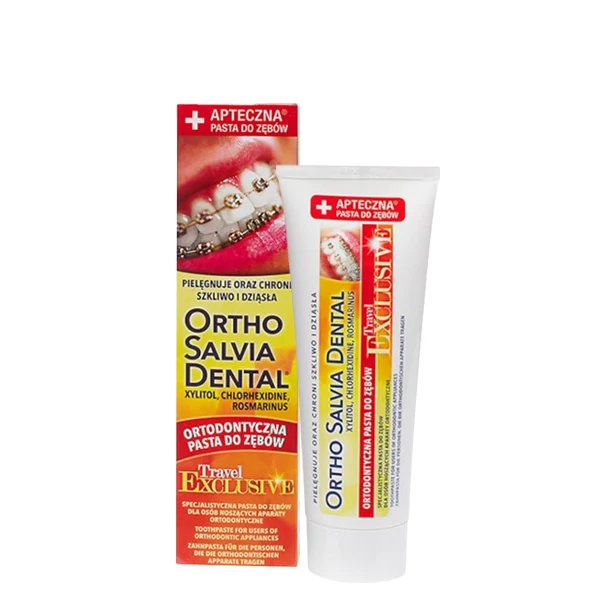 Зубна паста Ortho Salvia Dental Exclusive ортодонтична з фтором (75 мл.) ЄС