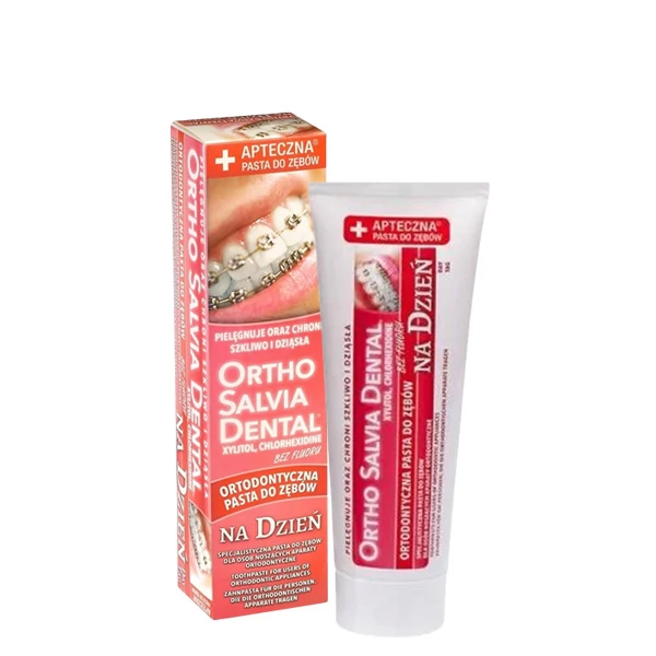 Зубна паста Ortho Salvia Dental &quot;На день&quot; ортодонтична (75 мл.) ЄС