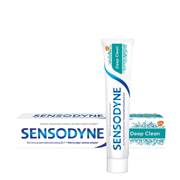 Зубна паста Sensodyne Deep Clean з фтором для тривалої свіжості (75 мл.) ЄС