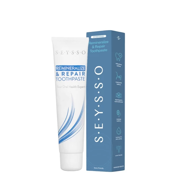 Зубна паста Seysso Oxygen Ремінералізуюча та відновлювальна (без фтору) (75 мл.) ЄС