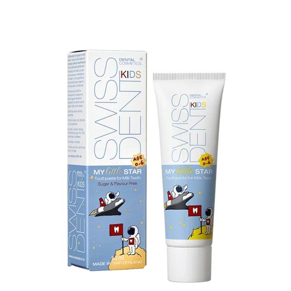 Дитяча зубна паста Swissdent Kids My Little Star від 0 до 6 років (Без фтору) (50 мл.) ЄС