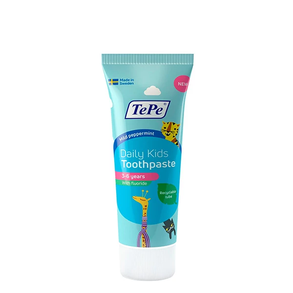 Дитяча зубна паста TePe Daily Kids (для дітей 3-6 років) з фтором (75 мл.) ЄС