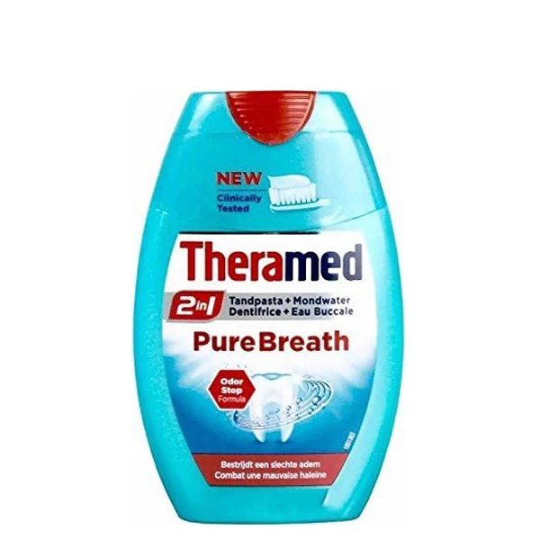 Зубна паста + ополіскувач Theramed 2в1 &quot;Свіжість дихання&quot; 75 мл ЄС