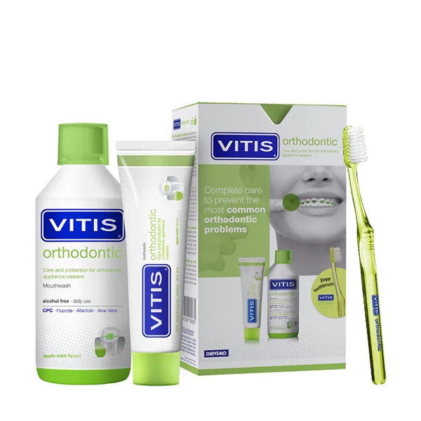 Набір для догляду за зубами Vitis Orthodontic 3 в 1 ЄС