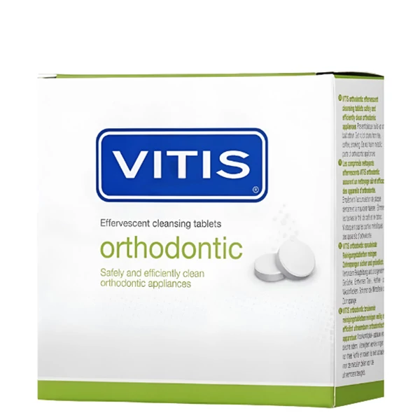 Таблетки VITIS для очищення ортодонтичних апаратів (32 шт.) ЄС