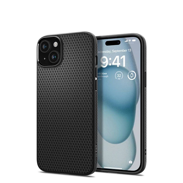 Чохол Spigen Liquid Air iPhone 15 Matte Black Case ACS06790 ЄС