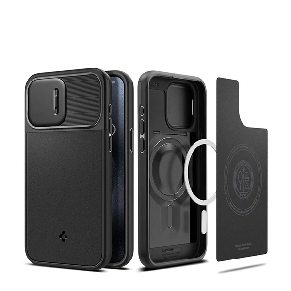 Чохол Spigen Optik Armor Mag Magsafe iPhone 15 Pro Max Black Case ACS06599