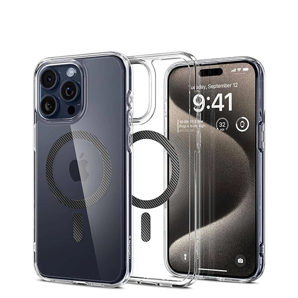 Чохол Spigen Ultra Hybrid Mag Magsafe iPhone 15 Pro Max Carbon Fiber Case ACS06578