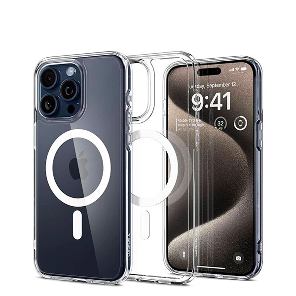 Чохол Spigen Ultra Hybrid Mag Magsafe iPhone 15 Pro Max White/Clear Case ACS06576