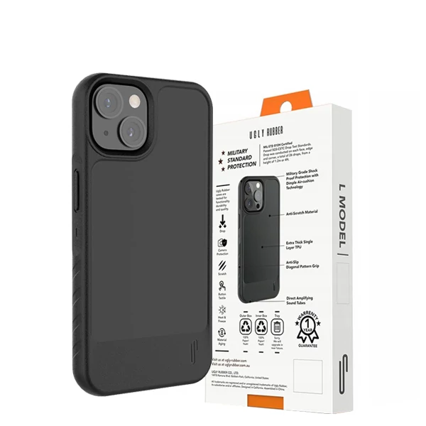 Чохол Ugly Rubber L для iPhone 15 6.1 чорний