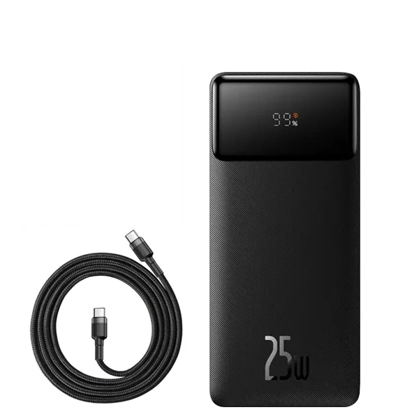 Повербанк (Power Bank) Baseus 25W 20000mAh PPBD25K Black + кабель USB-C Type-C ЄС
