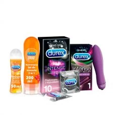 Міні-вібратор Durex Delight Bullet + Презервативи 10 шт. + Інтимний гель Play + Інтимний зігріваючий гель Play Intensifying Sensation ЄС