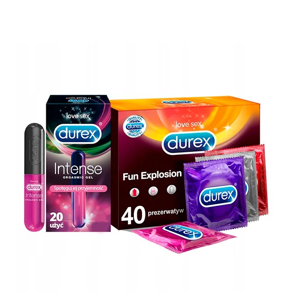 Презервативи Durex Fun Explosion + Orgasmic Стимулюючий Гель ЄС