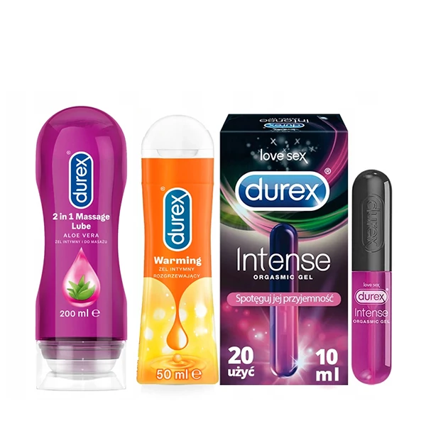 Інтимний гель Durex Intense Orgasmic + Інтимний гель 2 w 1 aloes + Інтимний гель Warming ЄС