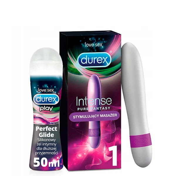 Вібратор Durex Intense Pure Fantasy + Гель-змазка Play Perfect Glide 50 мл ЄС