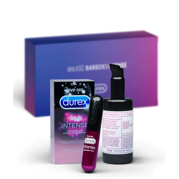 Презервативи Durex Intense (10 шт.) + Orgasmic Стимулюючий Гель (10 мл) LIMITED KIT ЄС