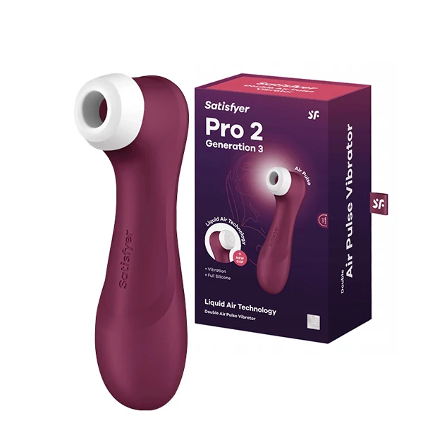 Вібратор вакуумний Satisfyer Pro 2 Generation 3 Wine Red (SO7772) ЄС