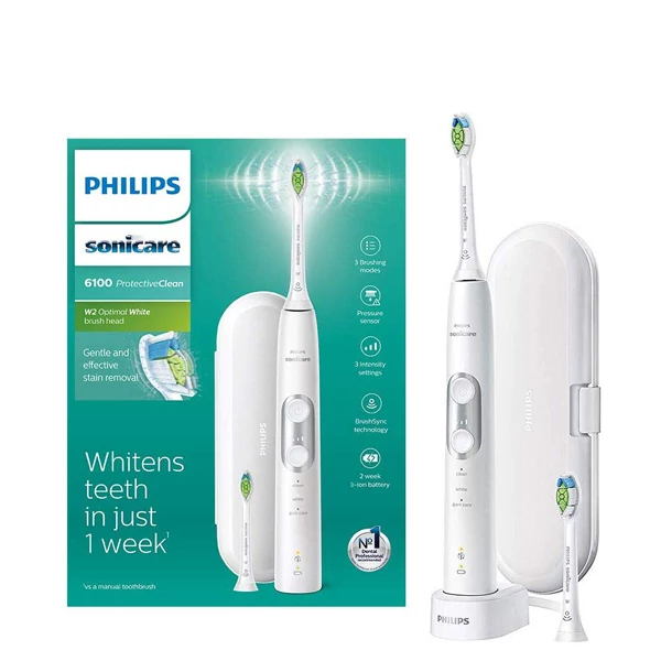 Зубна щітка Philips Sonicare 6100 HX6877/29 ProtectiveClean White