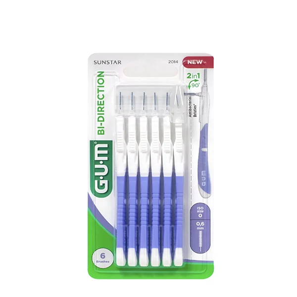 Зубні щітки GUM Bi-Direction 0.6 mm (6 шт.) для міжзубних проміжків ЄС