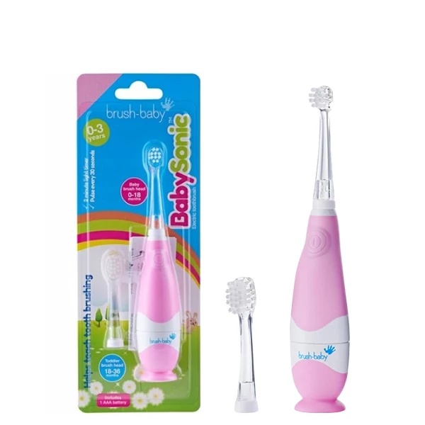 Зубна щітка Brush-baby BabySonic від 0 до 3 років Pink Дитяча
