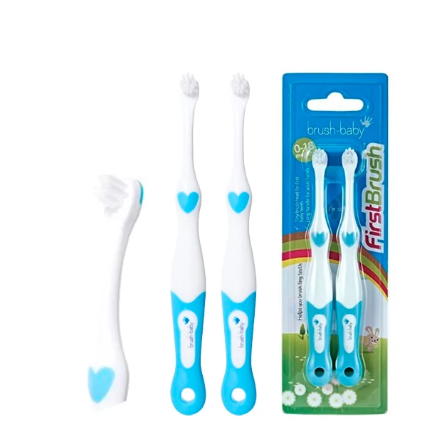 Мануальна зубна щітка Brush-baby FirstBrush для дітей від 0 до 18 місяців Blue ЄС