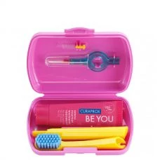 Дорожній набір Curaprox Be you Pink: Мануальна зубна щітка CS 5460 + Зубна паста Be you джин-тонік (10 мл.)