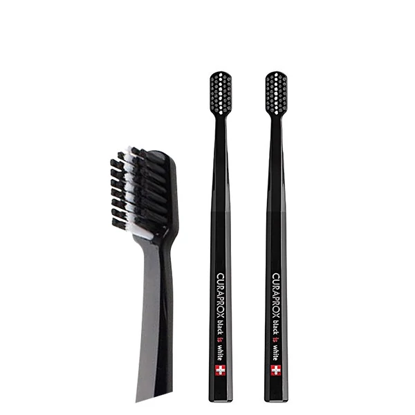 Мануальна зубна щітка Curaprox Black Is White Duo Black UltraSoft 5100, D 0.10 мм (2 шт.)
