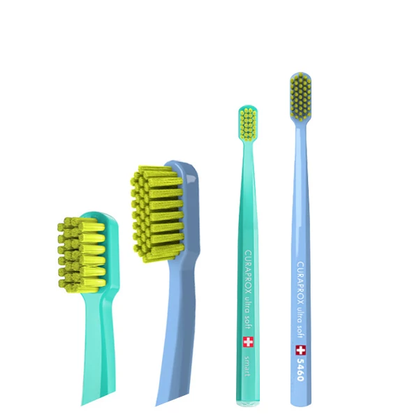 Набір мануальних зубних щіток Curaprox CS 5460 + Smart 7600 Animal Edition, D 0,08 MM (2 шт.) (B) ЄС