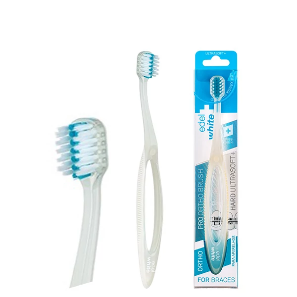Мануальна зубна щітка Edel+White Pro-Ortho ортодонтична м'яка White