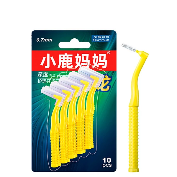 Щітки Fawnmum Interdental Brush L-shape 0.7 мм (10 шт.) для міжзубних проміжків