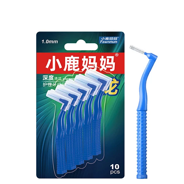 Щітки Fawnmum Interdental Brush L-shape 1.0 мм (10 шт.) для міжзубних проміжків