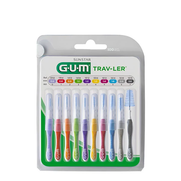 Набір міжзубних щіток GUM Trav-Ler 0.6 mm - 2.6 mm (10 шт.) ЄС