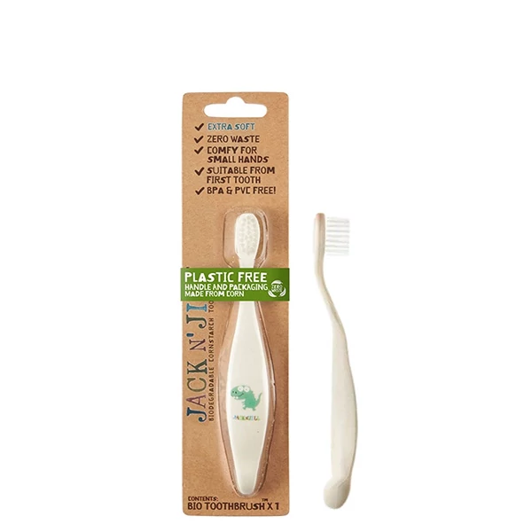 Мануальна зубна щітка Jack N'Jill Bio для дітей з динозаврами