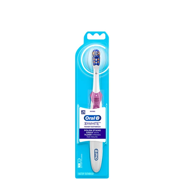 Зубна щітка Oral-B B1010F Cross Action 3D White Pink на батарейці