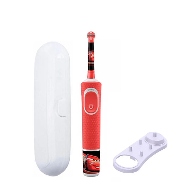 Дитяча зубна щітка Oral-B D100 Kids &quot;Тачки&quot; підставка + футляр білий