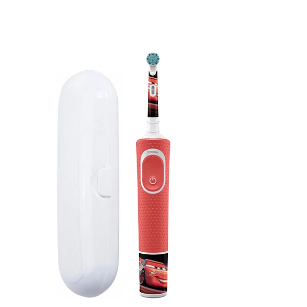 Дитяча зубна щітка Oral-B D100.413.2K Kids &quot;Тачки&quot; Extra Soft + Футляр білий ЄС