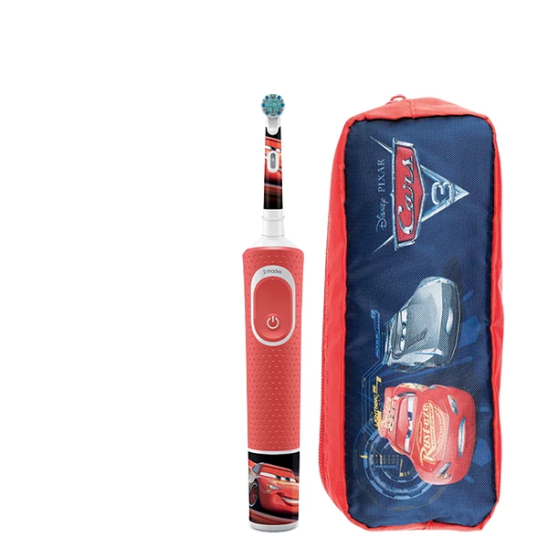 Дитяча зубна щітка Oral-B D100.413.2K Kids &quot;Тачки&quot; Extra Soft + Чохол-пенал Cars