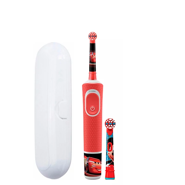 Дитяча зубна щітка Oral-B D100 Kids &quot;Тачки&quot; 2 нас. + Футляр білий