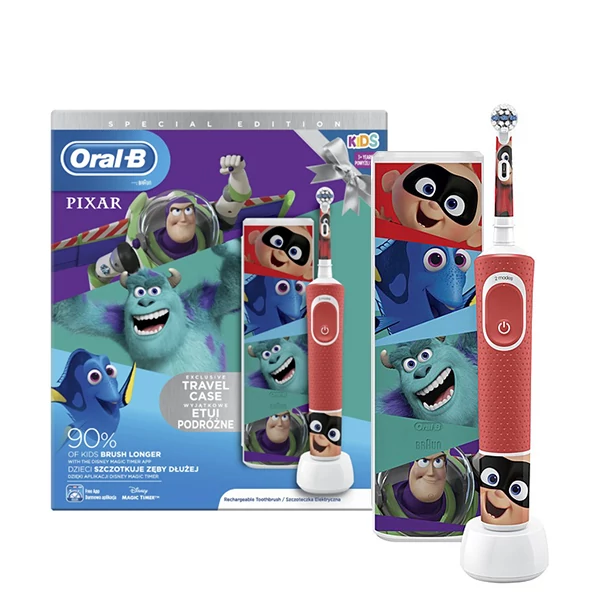 Зубна щітка Oral-B D100 Kids Pixar з футляром ЄС