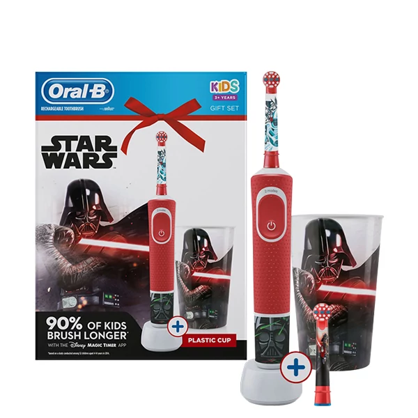 Зубна щітка Oral-B D100 Kids &quot;Зоряні війни&quot; + стакан
