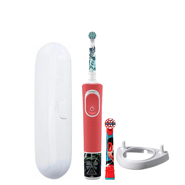 Дитяча зубна щітка Oral-B D100.413.2K Kids &quot;Зоряні Війни&quot; Extra Soft (2 нас.) і підставка ріжок + Футляр білий ЄС
