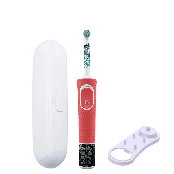 Дитяча зубна щітка Oral-B D100.413.2K Kids &quot;Зоряні Війни&quot; Extra Soft підставка + Футляр білий