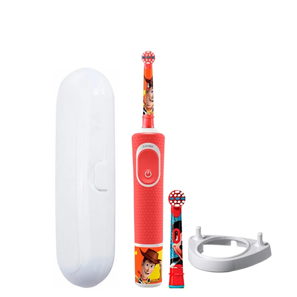 Зубна щітка Oral-B D100 Kids "Toy Story" 2 нас. і підставка ріжок + футляр білий ЄС