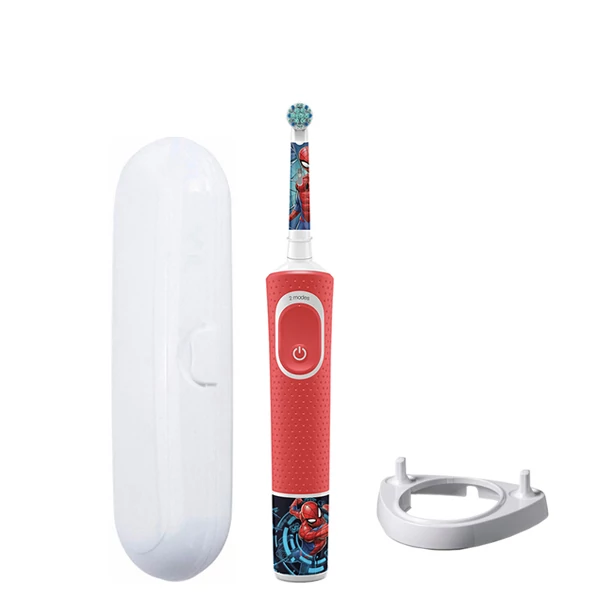 Електрична зубна щітка Oral-B D100.413.2K Kids Extra Soft Marvel Spider-Man підставка ріжок + Футляр ЄС