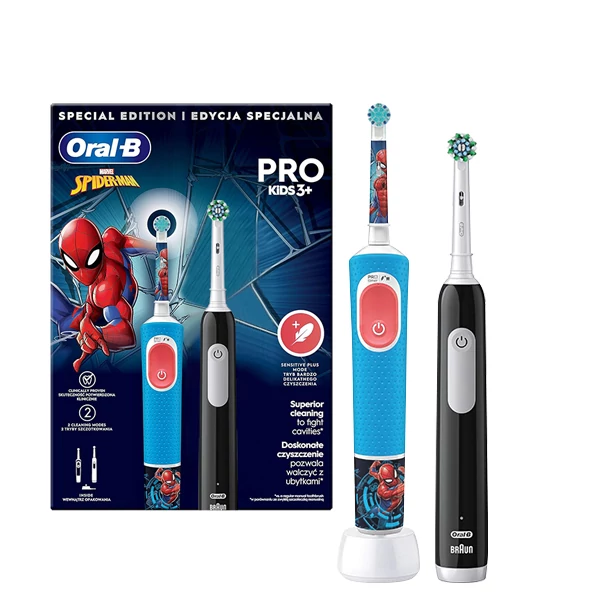 Електричні зубні щітки Oral-B D103 + D305 Pro Kids Spider-Man Family Pack