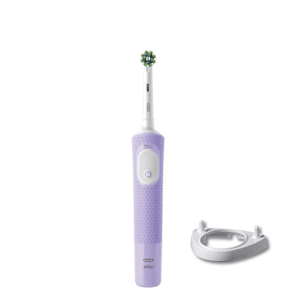 Електрична зубна щітка Oral-B D103 Vitality Pro Cross Action CleanMaximiser Lilac Mist Violet + Підставка ріжок ЄС