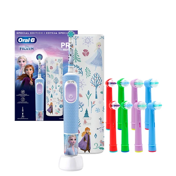 Електрична зубна щітка Oral-B D103.413.2KX Vitality Pro Kids Frozen з футляром ЄС