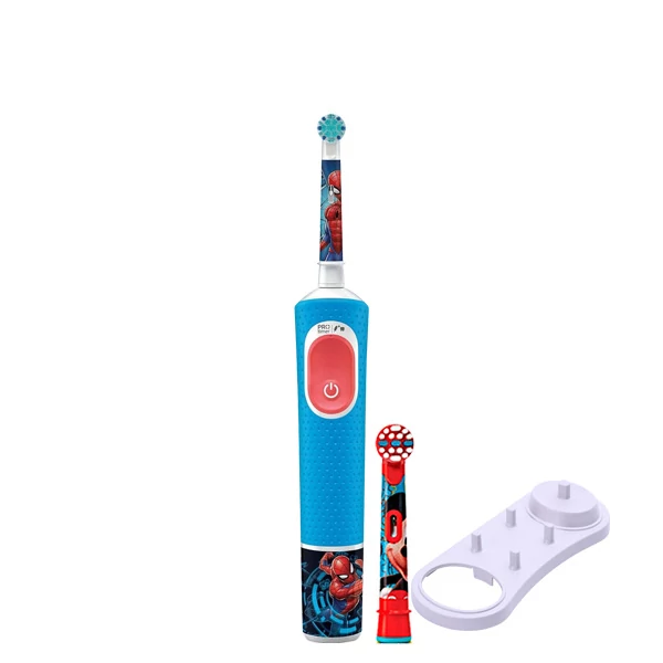 Електрична зубна щітка Oral-B D103.413.2K Vitality Pro Kids Spider-Man (2 нас.) + Підставка